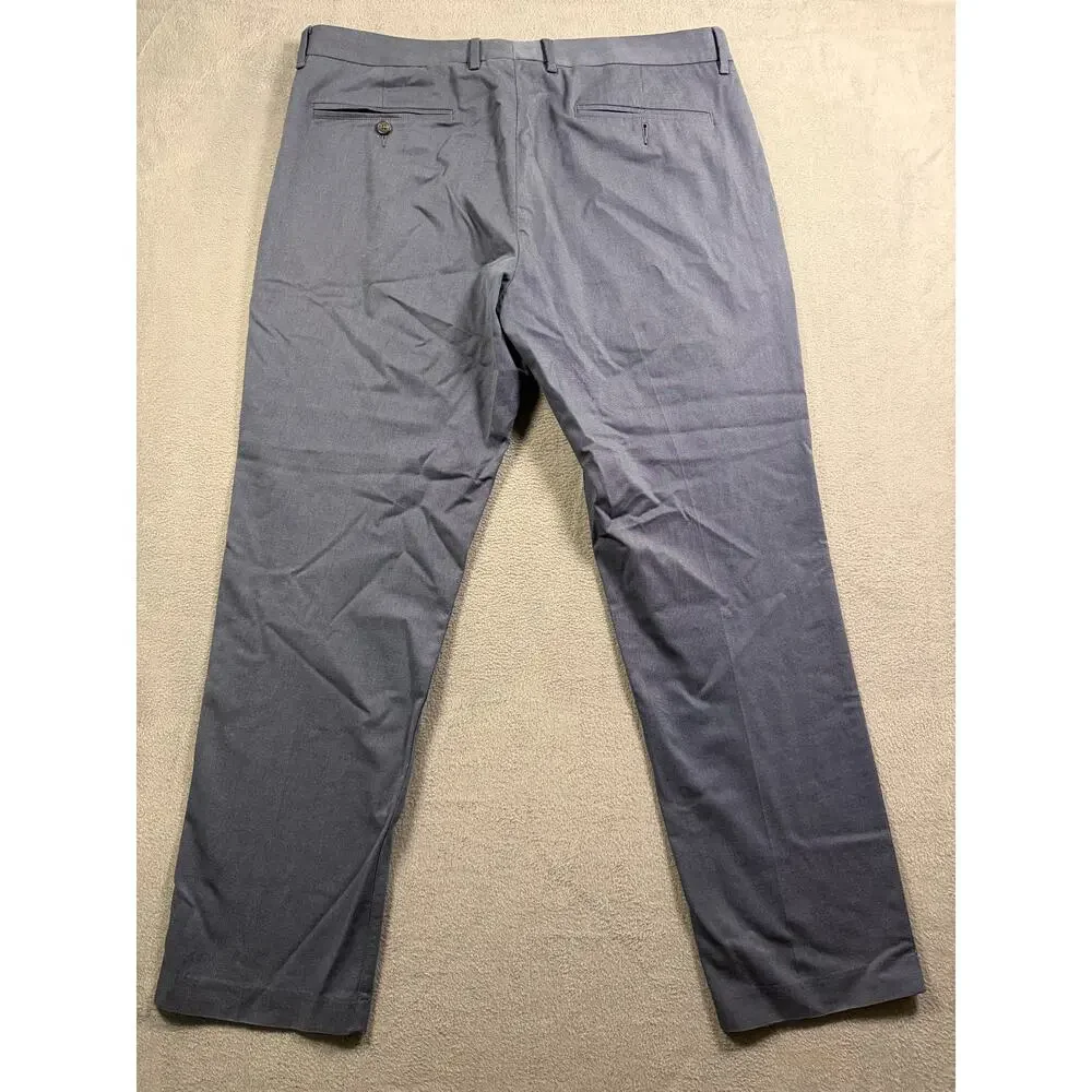 Bonobos Mens Size 36x30 Gray Heathered Chino Pants Flat Stretch Dress Slacks